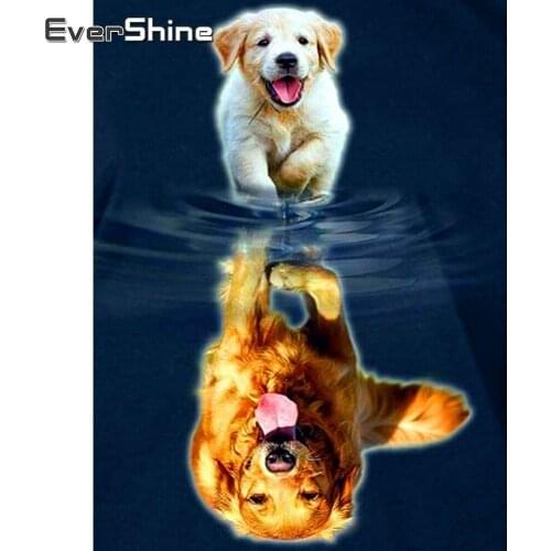Evershine Diamond Painting Full Drill Square Animals Cross Stitch Diamond Embroidery Sale Dogs Rhinestones Pictures Diamond Art