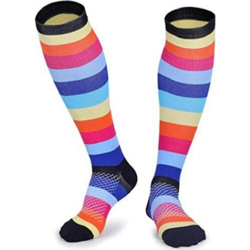 Europe And United States Sports Elastic Compression Socks Nurse High Long Tube Running Compression Socks 10pair/lot
