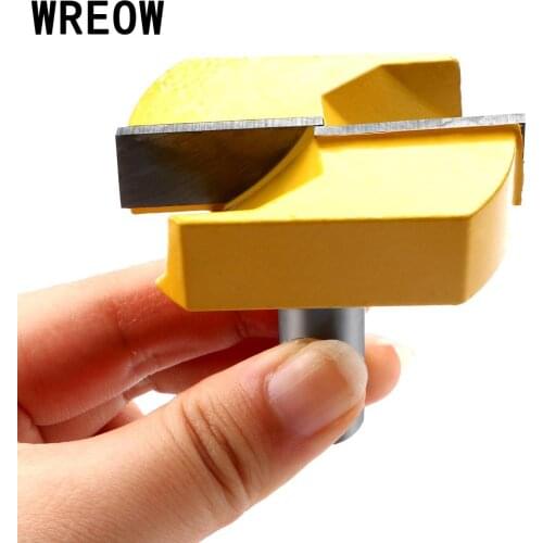 1Pc 1/2 Inch Shank Carbide Alloy Bottom Cleaning Router Bit Woodworking MDF Solid Wood Cutter Tool Milling Cutter 2-1/4" Dia
