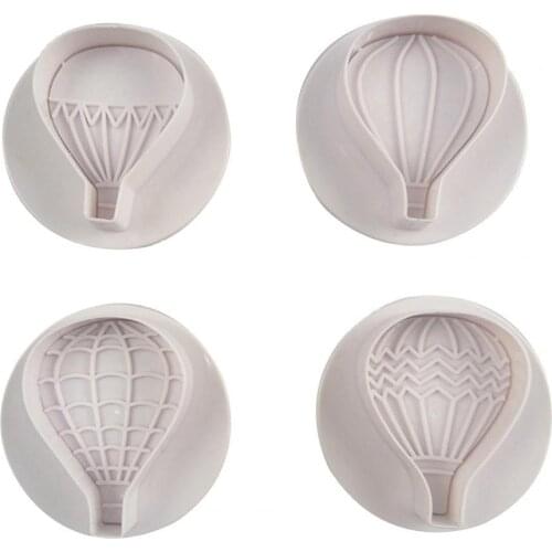 60%HOT4Pcs Baking Molds Healthy Safe Portable Hot Air Balloon Biscuits Fondant Molds for Kitchen