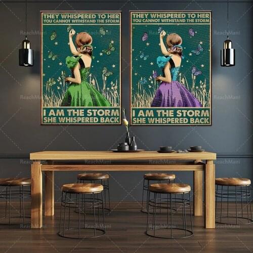 Mental Health Awareness Month Girl They quietly told her you can’t resist the storm life home decoration poster
