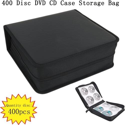 PU Leather 400 Pieces Disc CD DVD Storage Holder Carry Case Bag Organizer Solution Binder Book Sleeves Carrying Bag Dropshipping