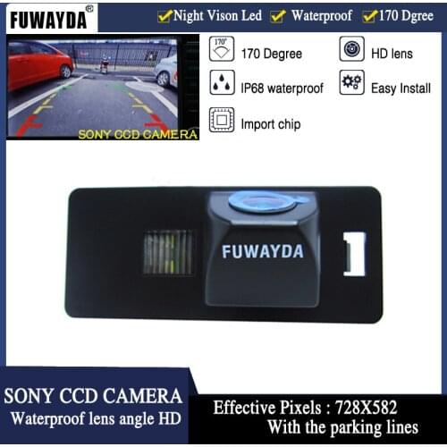 FUWAYDA NIGHT VISION SONYCCD Chip Car RearView Reverse BACKUP CAMERA for AUDI A1 A4 (B8) A5 S5 Q5 TT / PASSAT R36 5D WATERPROOF