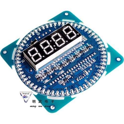 DS1302 Digital LED Display Module Alarm Electronic Digital Clock LED Temperature Display DIY Kit SCM Learning Board 5V Rotating