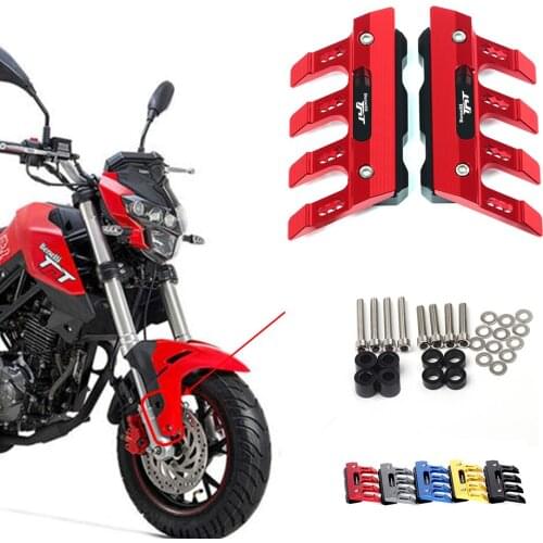 Motorcycle CNC Front Fender Slider Side Protection Guard Accessories For Benelli TNT125 TNT135 bn600 TRK502 TRK502X Leoncino 500