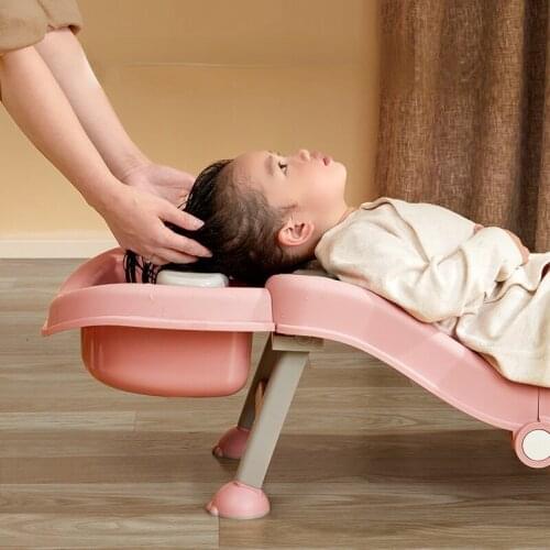 GY Household Foldable Children Shampoo Chair Salon Bed Chair Baby Child Baby Sitting Hair Washing Stool