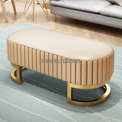 Bed End Stool Bedroom Light Luxury Sofa Stool Bed Front Shoe Changing Stool Household Entrance Long Stool