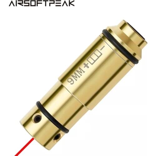 Tactical 9mm Red Dot Laser Brass Boresight .45 45ACP Dry Fire Trainer Cartridge Boresight for Rifle Scope Hunting Accessories
