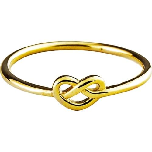 GORGEOUS TALE Commitment Everyday Wedding Gift Classical Heart Rings Idea Anel Falange BFF Heart Knot Infinity Rings for Women