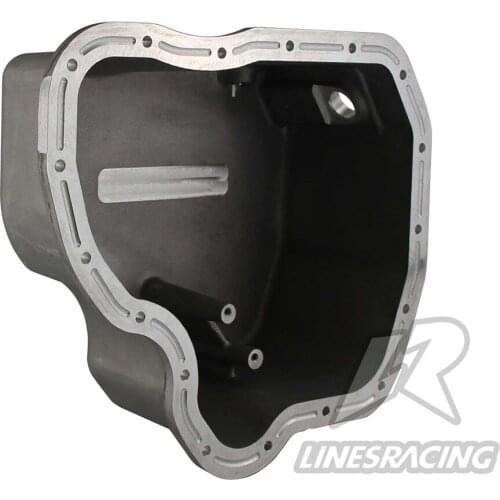 High Capacity Cast Aluminum Oil Pan fit for 2001-2010 6.6L LB7 LLY LBZ LMM Duramax Black/Silver