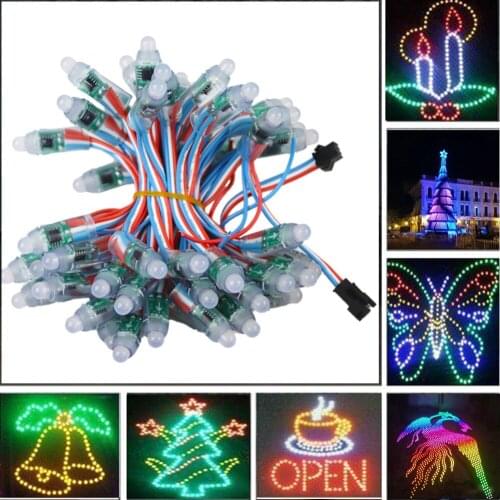 WS2811 IC LED Pixel Digital Module strip Light DC 5V 12V IP68 Waterproof Christmas string Light 50pcs 5M Advertising Sign lamp