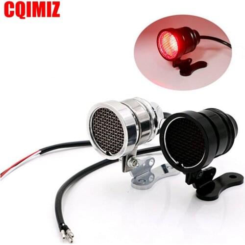 Mesh Grill Motorcycle Tail Brake Stop Light Brat Style For Honda Harley Kawasaki Yamaha Suzuki Cafe Racer Chopper Bobber