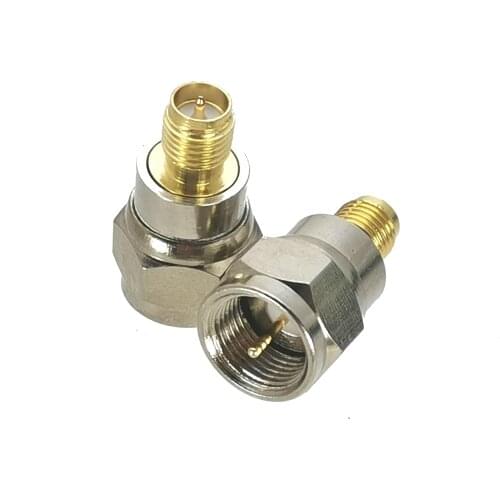 1pcs Adapter Converter F TV Male Plug to RP-SMA Female Plug pin RF COAXIAL Connector Brass