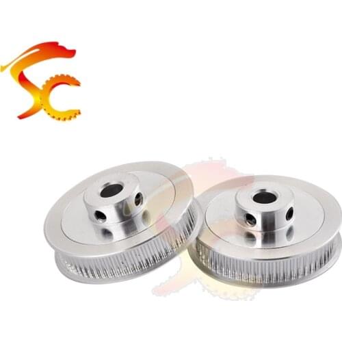2PCS Aluminum GT2 Pulley GT2 60 teeth Bore 8mm for belt width 6mm ( Bore 5mm / 8mm/10mm/12mm )