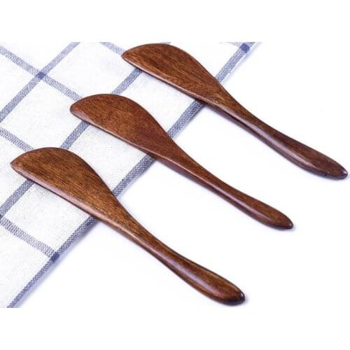 200pcs/lot Fast shipping New style 15*2.5cm Wooden Cheese Knives Nanmu Breakfast Jam Knife Flatware
