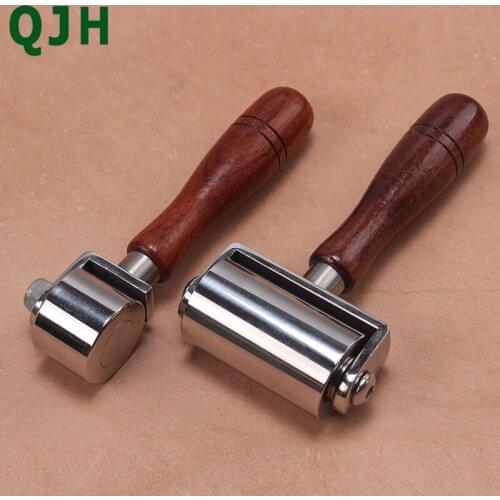26/60mm Press Edge Roller Leather craft Glue Laminating Tool Leather Edge Creaser & Smoother Steel Iron Roller DIY Handmade