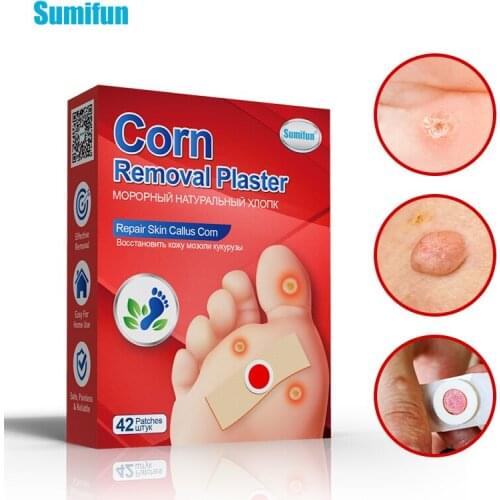 42Pcs Feet Care Patch Callus Painless Removal Tool Foot Corn Remover Warts Thorn Medical Patch Soften Skin Cutin