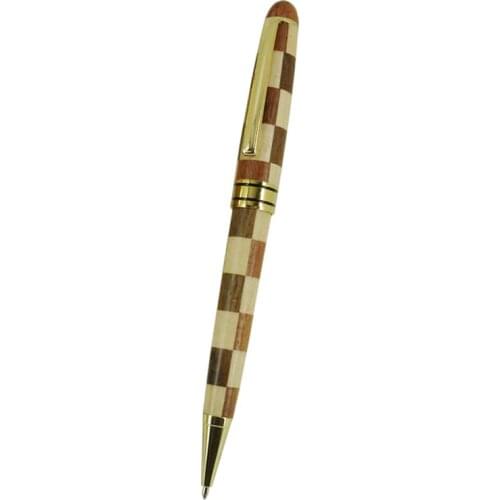 ACMECN Hot Sale Popular Design Stiching Maple and Rosewood Gifts Natural Eco-friendly Hand-made Stationery Wooden Ballpoint Pens