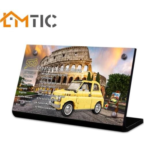 Acrylic display stand brand suitable for 10271 Fiat 500 toy building blocks