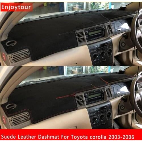 Car-styling Suede Leather Dashmat Dashboard Cover Pad Dash Mat Carpet For Toyota corolla 2003 2004 2005 2006 RHD