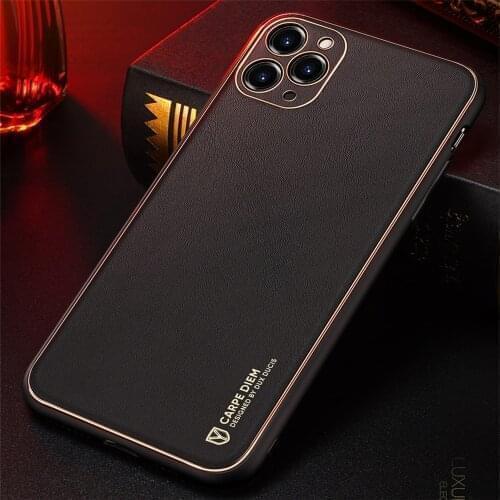 KISSCASE Luxury PU Leather Case For iPhone 12 Pro Max Case Business Cover For iPhone 11 Pro Max 7 8 Plating Shockproof Back Case