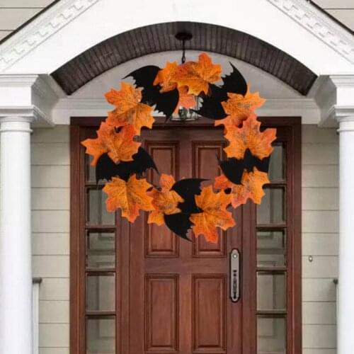 Halloween Wall Hanging Christmas Wreath Lighting For Xmas Party Door Garland Ornament Home Decor Holiday Accessories