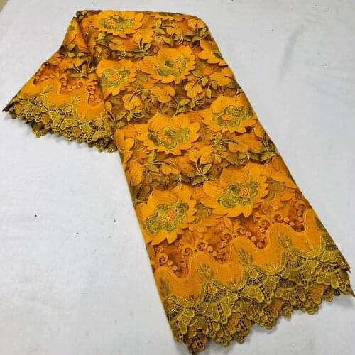 Heavy Swiss Cotton Embroidery Lace 2.5yards Swiss Voile Lace Popular Dubai Style Small Piece Lace Latest African Cotton Fabrics