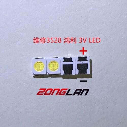HONGLI TRONIC SINGLE CHIP LED Backlight 1210 3528 2835 1W 3V 100LM Cool white LCD Backlight for TV TV Application 120pcs