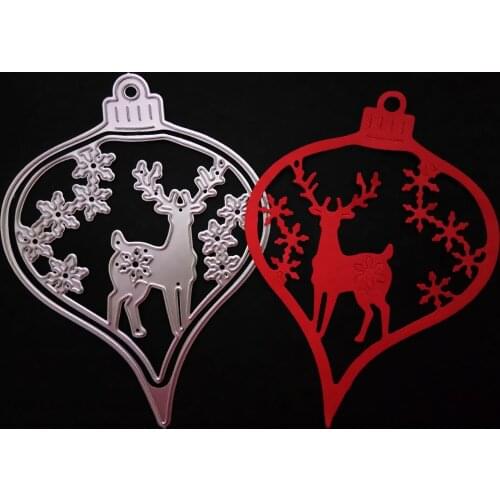 JX-LCLYL 1pc 93x126mm Happy Christmas Cutting Dies Stencil Paper Cards Deer Die Cutter Craft DIY