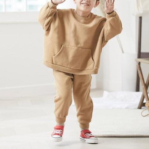 Korea Children Clothing Set for Boys Autumn Kids Tracksuit Boy Oversized Sweatshits Sweatpants Toddler House Pajamas suit