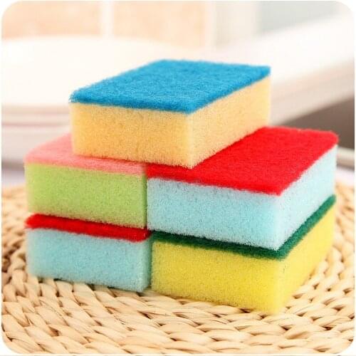 Colorful home cleaning sponge decontamination wipe kitchen dishwashing pot sponge A185
