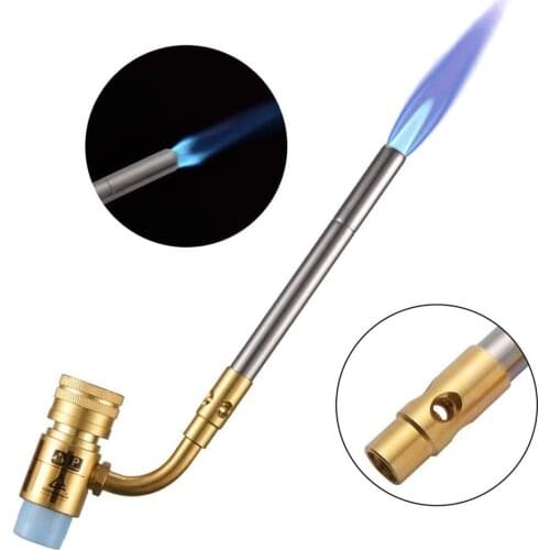 Brass Welding Torch MAPP Propane Gas Torch Self Ignition Trigger Style Heating Solder Burner Welding Plumbing Nozzles Camping