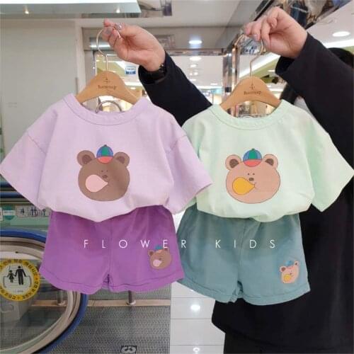 Girls' summer suits baby childrens clothes fashionable girls' clothes girls' summer clothes baby girl clothes