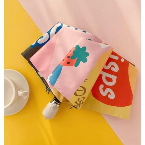 Cute Clear Umbrella Rain Women Automatic and Mini Pocket Umbrellas Kids Gilrs Sun Protection UV Parasol Umbrella Windproof