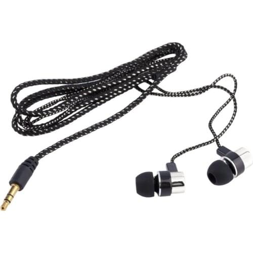 Earphone Braided Wiring Super Bass In Ear Music Earphone HIFI Stereo Earbuds Noise Isolating Sport Earphones With Mic