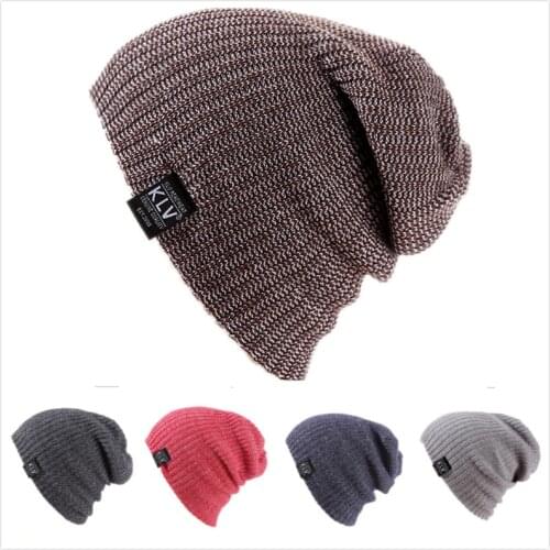 2021 New Winter Men Women Baggy Warm Crochet Winter Wool Knit Ski Beanie Skull Slouchy Caps Hat Sports Hat Gorras Hombre