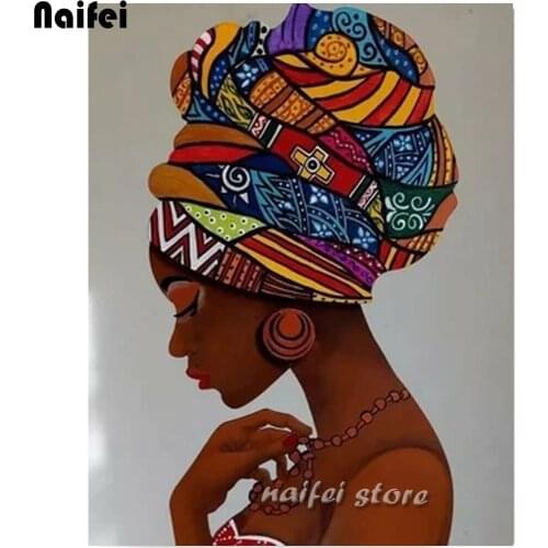 NEW 3d round diamond embroidery Africa sexy woman 5d Diy full sets diamond painting mosaic pictures of rhinestones art