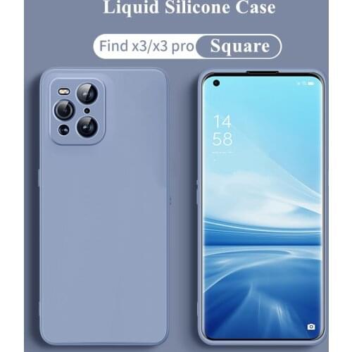 For Oppo Find X3 Pro Case For OPPO Find X3 X2 Pro Cover Original TPU Liquid Silicone Shockproof Armor Square Bumper Phone Case