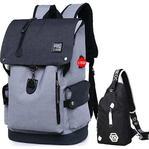 Male Fashion Backpack Large Laptop Backpack Multifunction Travel School Backpack Teen School bag Mochilas Male Student Backpack