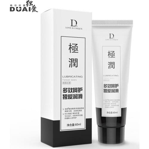 Water-Based Lubricant 60ml Vaginal Anal Sex Gel Lube Licking Vaginal Lubrication Massage Body Oil Fisting Sex Products Tease