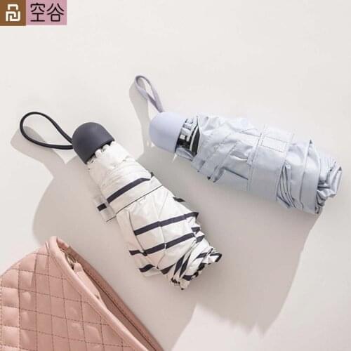 New Youpin Sunscreen Black Plastic Umbrella Ultra-short Storage Black Plastic Sunscree Ultra Light Weight