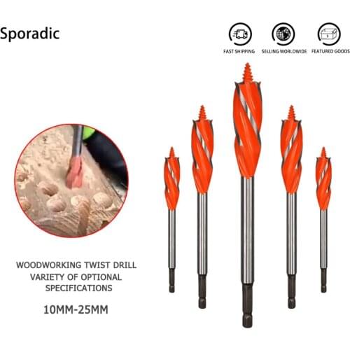 HCS Twist Drill Bit Long Four-Slot Four-Blade Drill Bit Set For Drilling Machine Carpentry Construction Tools Cordless Drill
