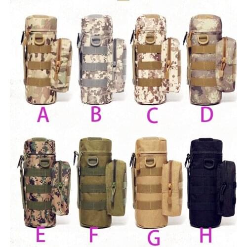 Outdoors Molle Water Bottle Pouch Military Airsoft Tactical Gear Kettle Waist Bag Climbing Hiking Hunting Water Bag