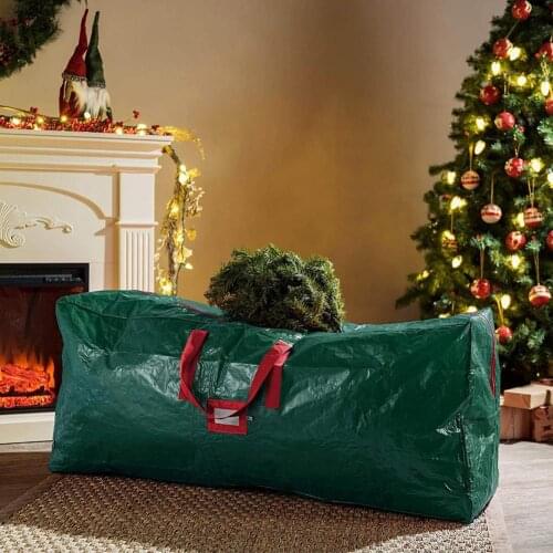 1 PCS Christmas Tree Storage Bag Large Capacity Dustproof Cover PE Handles Zipper Waterproof Artificial Tree Organizer Tools
