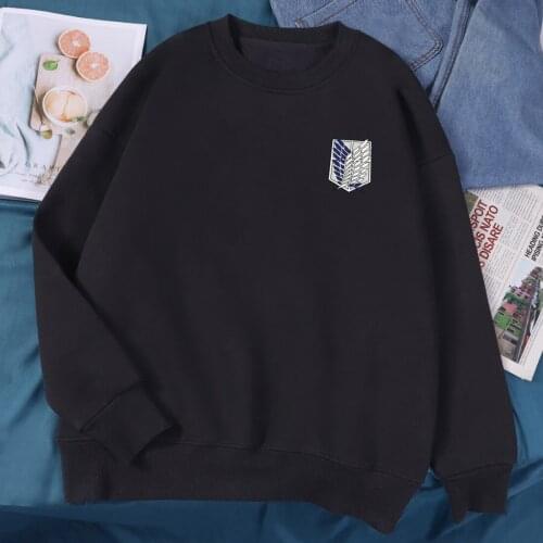 Sweatshirts Female/Mens Hoodies Japanese Anime Graphic Hoodie Streetwear Oversize Clothing Harajuku O-neck 2021 Attack on Titan