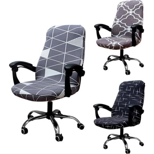 Universal Stretch Elastic Computer Chair Cover Spandex Printed Office Chair Cover For Home Study Office Chair Back And Base