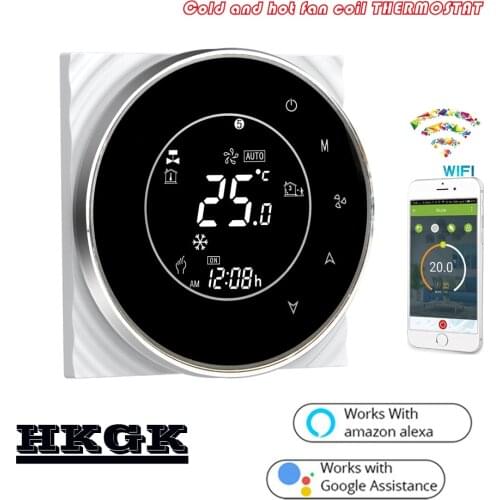 24VAC,95~240VAC tuya fan raumthermostat wifi for 2P 4P heat cool temp refrigerator