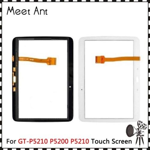 10Pcs/lot 10.1" For Samsung Galaxy Tab 3 10.1 GT-P5210 P5200 P5210 Touch Screen Digitizer Sensor Front Outer Glass Lens Panel
