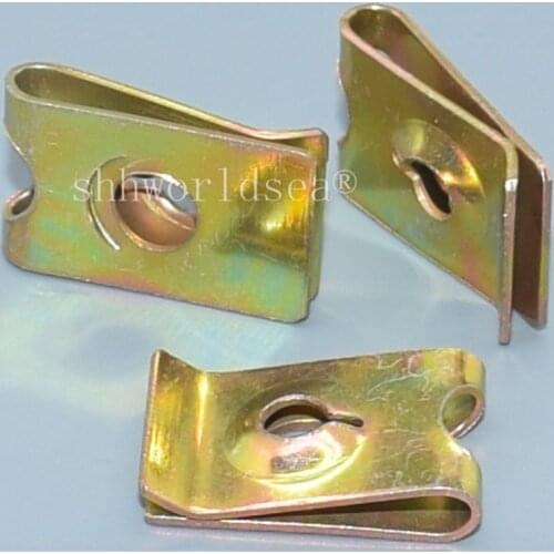 Free Shipping 100PCS U type iron clamp auto metal retainer clips car metal clip automotive metal fasteners