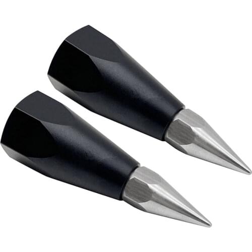 2pcs NEW Prism Pole Point sharp Point with Replaceable Tip 5/8 Internal thread Surveying Rod prism